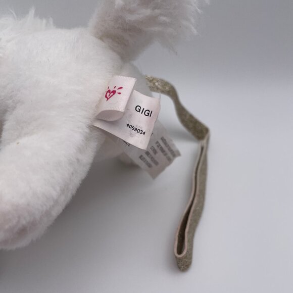 Gund Justice GiGi White Poodle Plush Gold Collar & Leash 6" Puppy (SKU: 445TO) - Picture 6 of 8